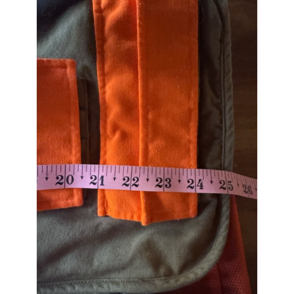 Game Hide Upland Pheasant Hunting Vest Men's Size Large Tan/Orange Cargo Pockets - Picture 9 of 9